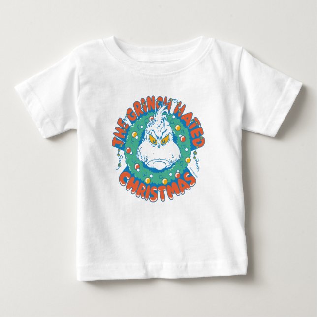 Camiseta De Bebé Grinch Odió La Navidad (Anverso)