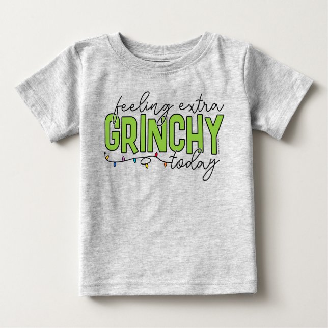 Camiseta De Bebé Grinch | Sensación de picazón extra hoy 2 (Anverso)