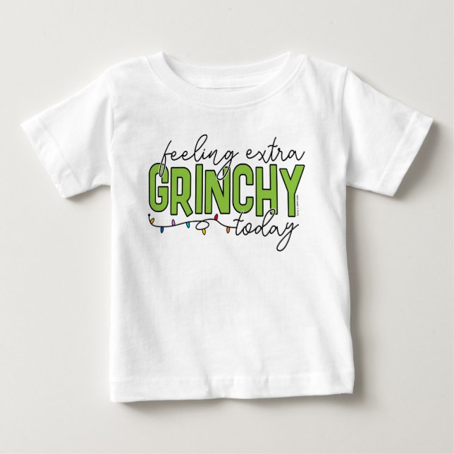 Camiseta De Bebé Grinch | Sensación de picazón extra hoy 2 (Anverso)