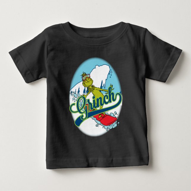 Camiseta De Bebé Grinch Snowboarding (Anverso)
