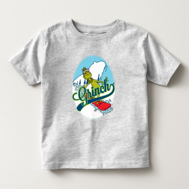 Camiseta De Bebé Grinch Snowboarding (Anverso)