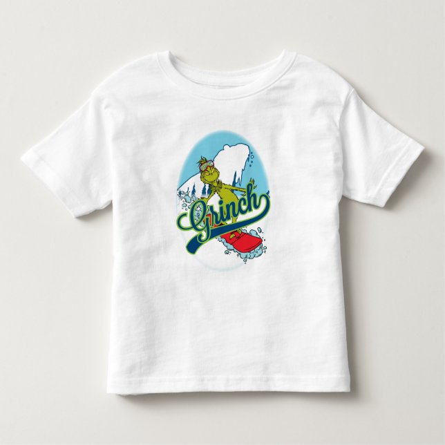 Camiseta De Bebé Grinch Snowboarding (Anverso)