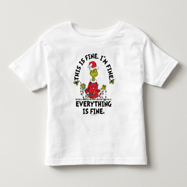 Camiseta De Bebé Grinch | Todo está bien (Anverso)