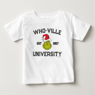 Camiseta De Bebé Grinch Universidad de Quién-ville Establecida en