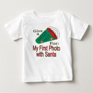 Camiseta De Bebé Grito por mi primera foto con Santa