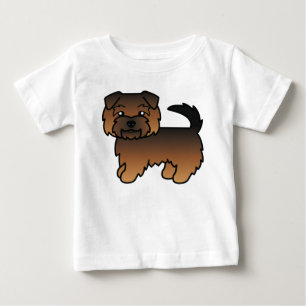 Camiseta De Bebé Grizzle Norfolk Terrier Dog Ilustracion