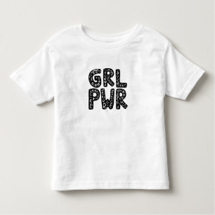 Camiseta De Bebé GRL PWR Chica Power Typography Art