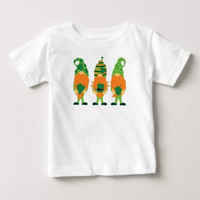 Camiseta De Bebé Grnomes del Día de San Patricio (Anverso)