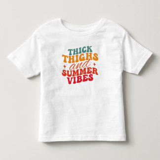 Camiseta De Bebé Grocería de playa de Thick Thighs y Summer Vibes