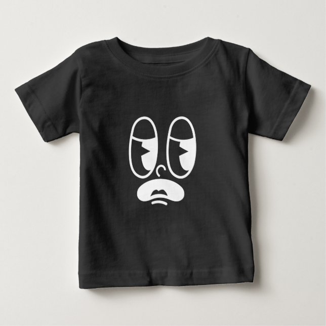 Camiseta De Bebé Groggy Glitch Face (Anverso)