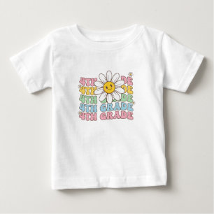 Camiseta De Bebé Groovy 4º Grado De Vuelta Al Primer Día De La Escu
