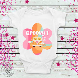 Camiseta De Bebé Groovy cumpleaños 1