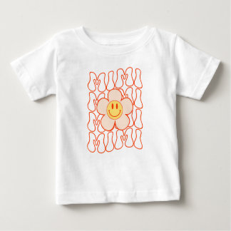 Camiseta De Bebé Groovy Mimi Happy Face Smile Cute Daisy Flower Gra