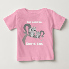 Camiseta De Bebé Grote zus aanpasbaar naam conoció eekhoorntjes bab