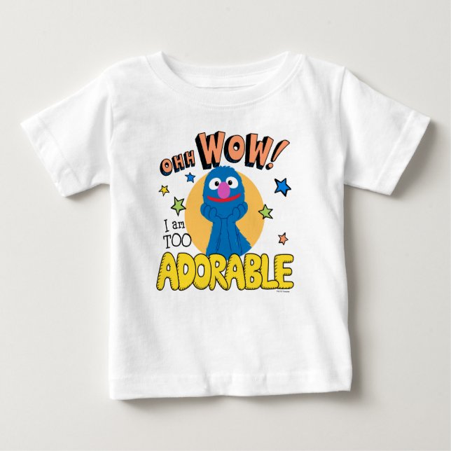 Camiseta De Bebé Grover | Soy Demasiado Adorable (Anverso)