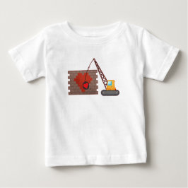 Camiseta De Bebé Grúa de destrucción de construcción de San Valentí