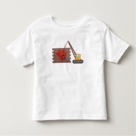 Camiseta De Bebé Grúa de destrucción de construcción de San Valentí