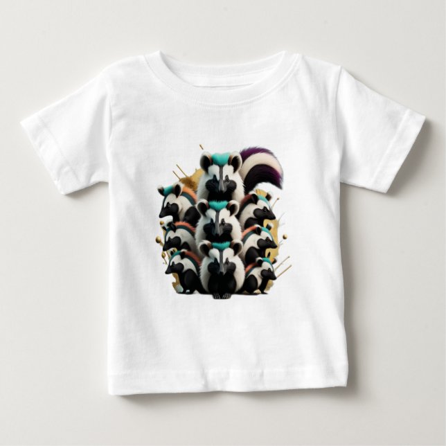Camiseta De Bebé Grupo abstracto de burlas graciosas (Anverso)