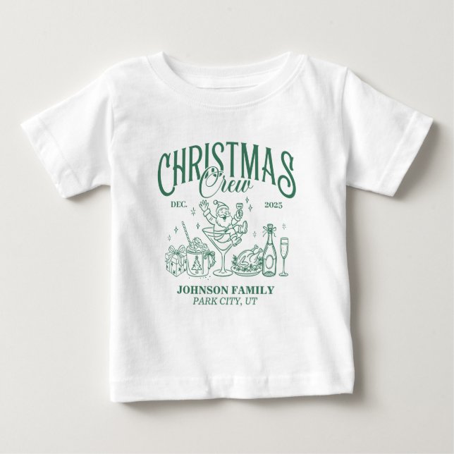 Camiseta De Bebé Grupo de familia coincidente de equipos de Navidad (Anverso)