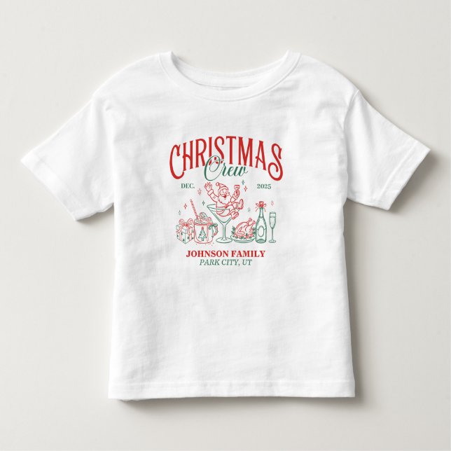 Camiseta De Bebé Grupo de familia coincidente de equipos de Navidad (Anverso)
