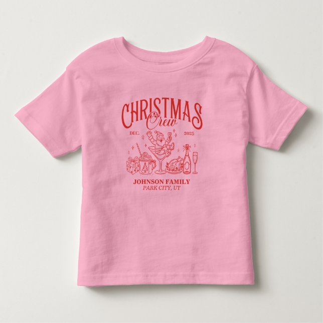 Camiseta De Bebé Grupo de familia coincidente de equipos de Navidad (Anverso)
