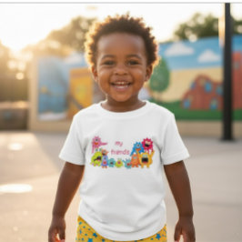 Camiseta De Bebé Grupo de Monstruos Adorables 'Yo y Mis Amigos'