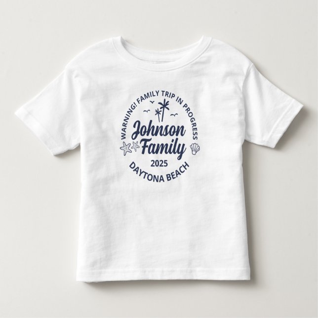 Camiseta De Bebé Grupo de vacaciones de la familia personalizado (Anverso)