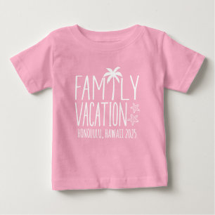 Camiseta De Bebé Grupo de vacaciones de la familia personalizado