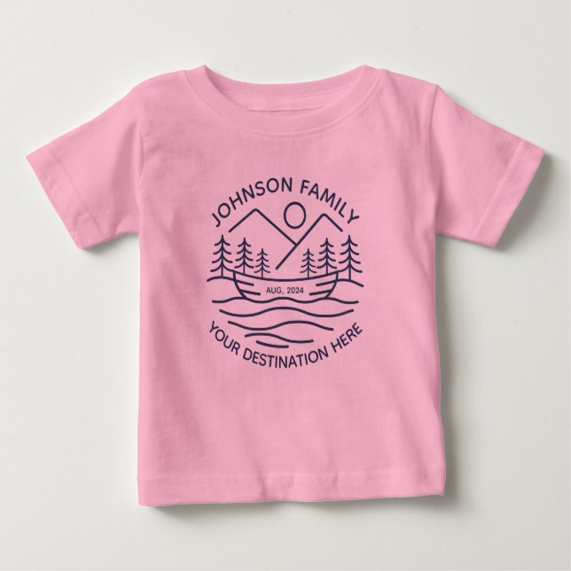 Camiseta De Bebé Grupo de vacaciones de la familia personalizado La (Anverso)