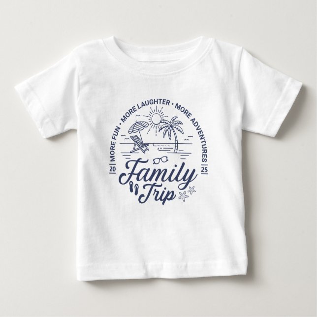 Camiseta De Bebé Grupo de Viaje Familiar personalizado con vacacion (Anverso)