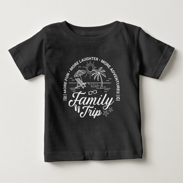 Camiseta De Bebé Grupo de Viaje Familiar personalizado con vacacion (Anverso)