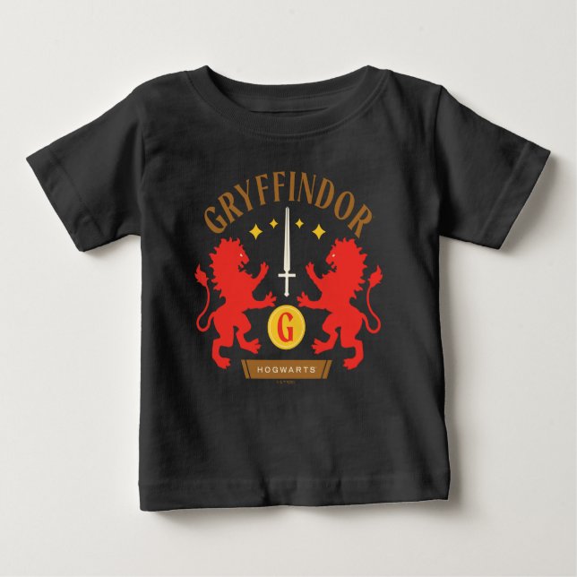 Camiseta De Bebé GRYFFINDOR™ House Double Lion Sword Graphic (Anverso)
