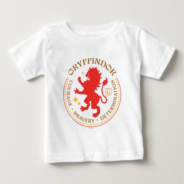 Camiseta De Bebé GRYFFINDOR™ Red Lion House Pride Badge (Anverso)