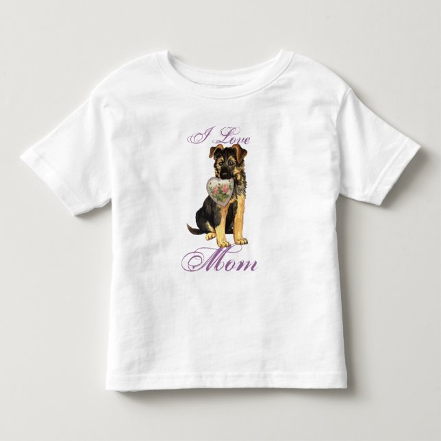 Camiseta De Bebé GSD Heart Mom (Anverso)