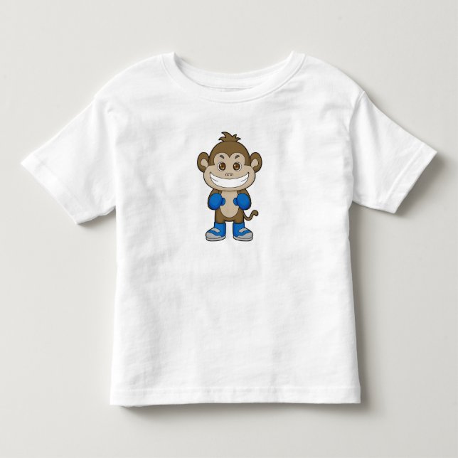 Camiseta De Bebé Guantes de boxeo de boxeo de mono (Anverso)
