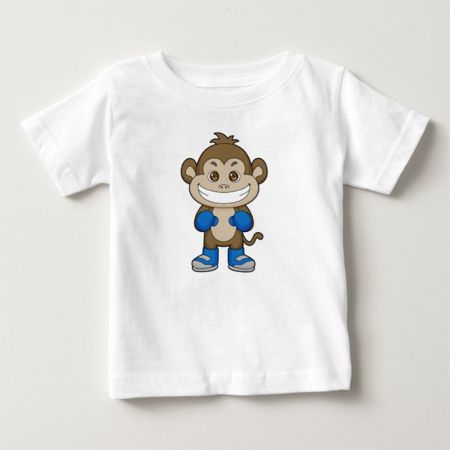 Camiseta De Bebé Guantes de boxeo de boxeo de mono (Anverso)