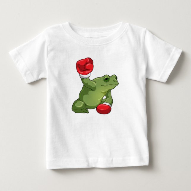 Camiseta De Bebé Guantes de boxeo de rana (Anverso)