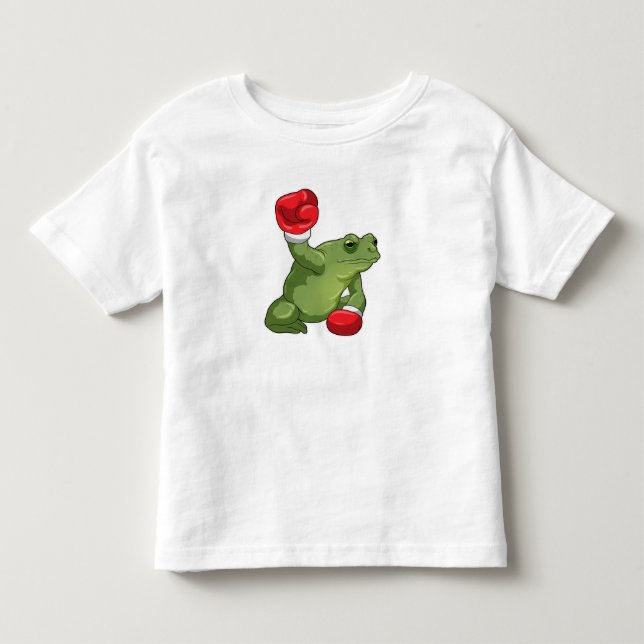 Camiseta De Bebé Guantes de boxeo de rana (Anverso)