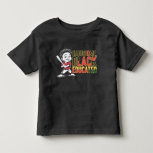 Camiseta De Bebé Guapo, Negro y Fuerte en Béisbol