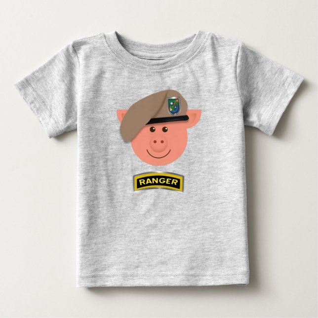Camiseta De Bebé Guardabosques Cerdito Bebé (Anverso)