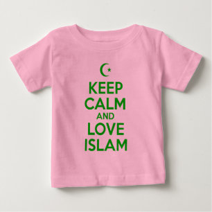 Camiseta De Bebé Guarde el Islam tranquilo del amor
