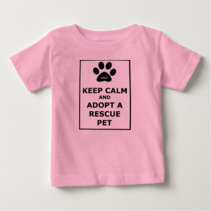 Camiseta De Bebé Guarde la calma y adopte a un mascota del rescate