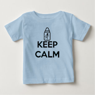 Camiseta De Bebé Guarde la calma y arrástrese encendido - hermane 