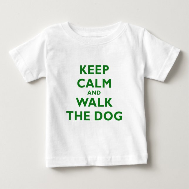Camiseta De Bebé Guarde la calma y camine el perro (Anverso)