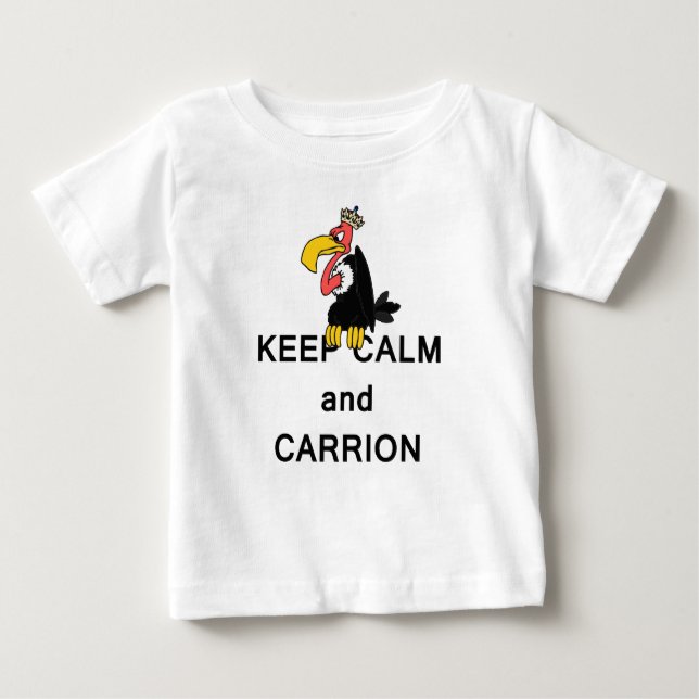Camiseta De Bebé Guarde la calma y el buitre del Carrion (Anverso)