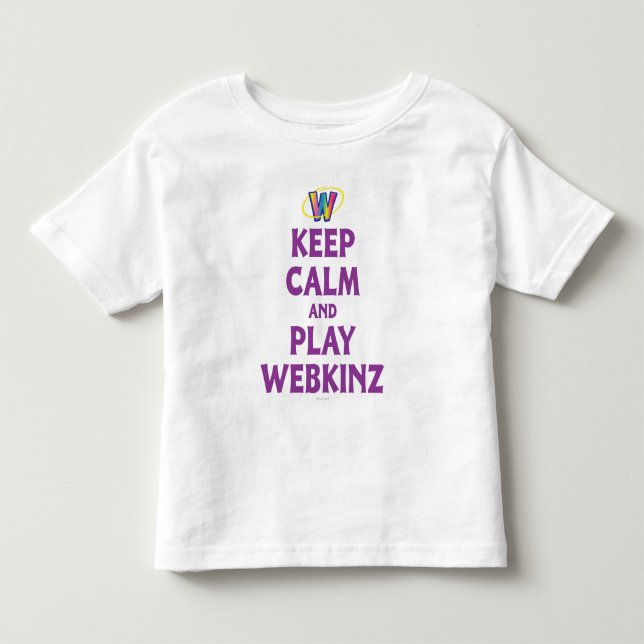 Camiseta De Bebé Guarde la calma y el juego Webkinz (Anverso)