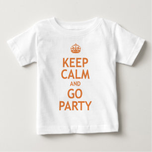 Camiseta De Bebé guarde la calma y vaya de fiesta encendido