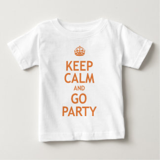 Camiseta De Bebé guarde la calma y vaya de fiesta encendido