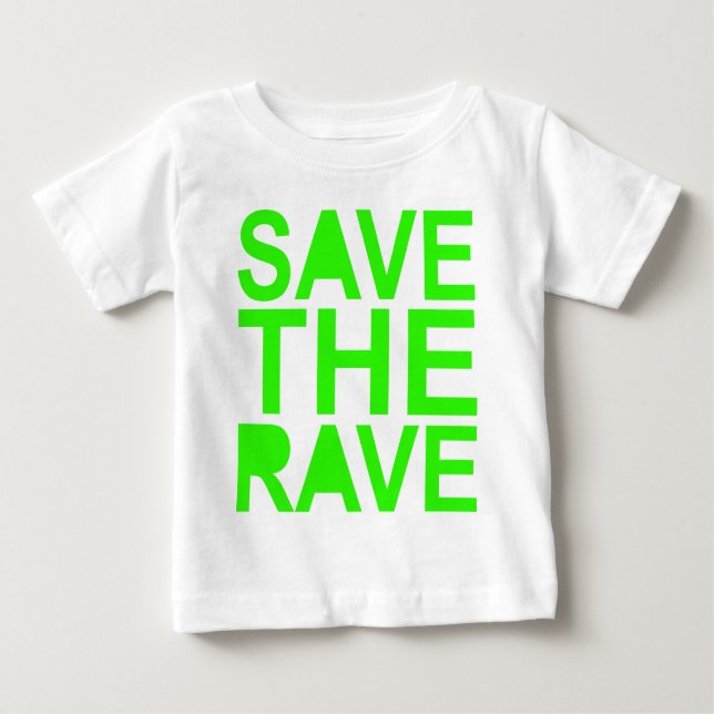 Camiseta De Bebé Guarde la escena de los rave verde NU RAVE de los  (Anverso)