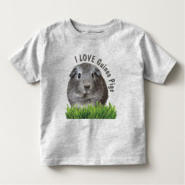 Camiseta De Bebé Guau, me encanta Guinea Cerdos Personalizado Gris 